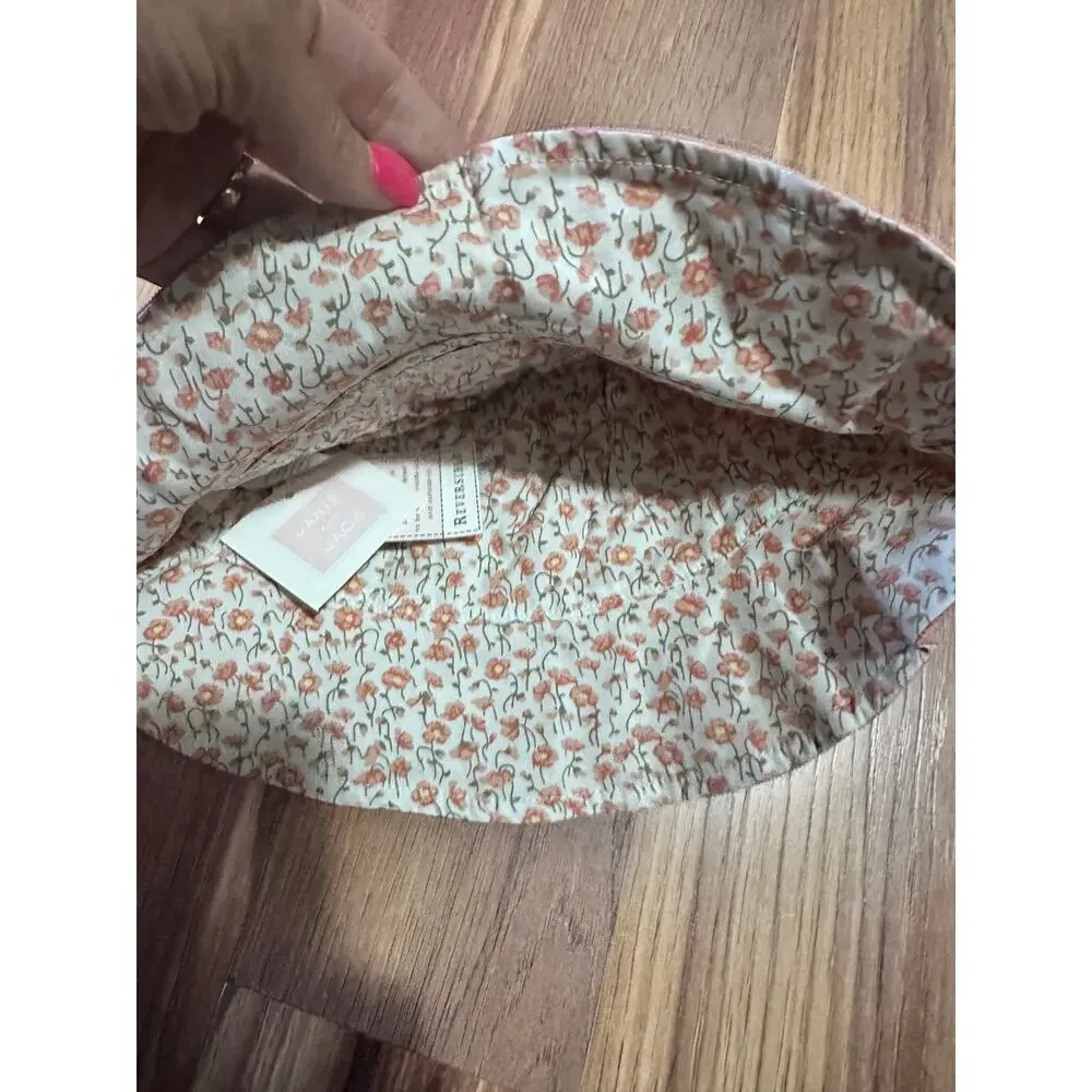 Janie and Jack Reversible Pink Floral Bucket Hat